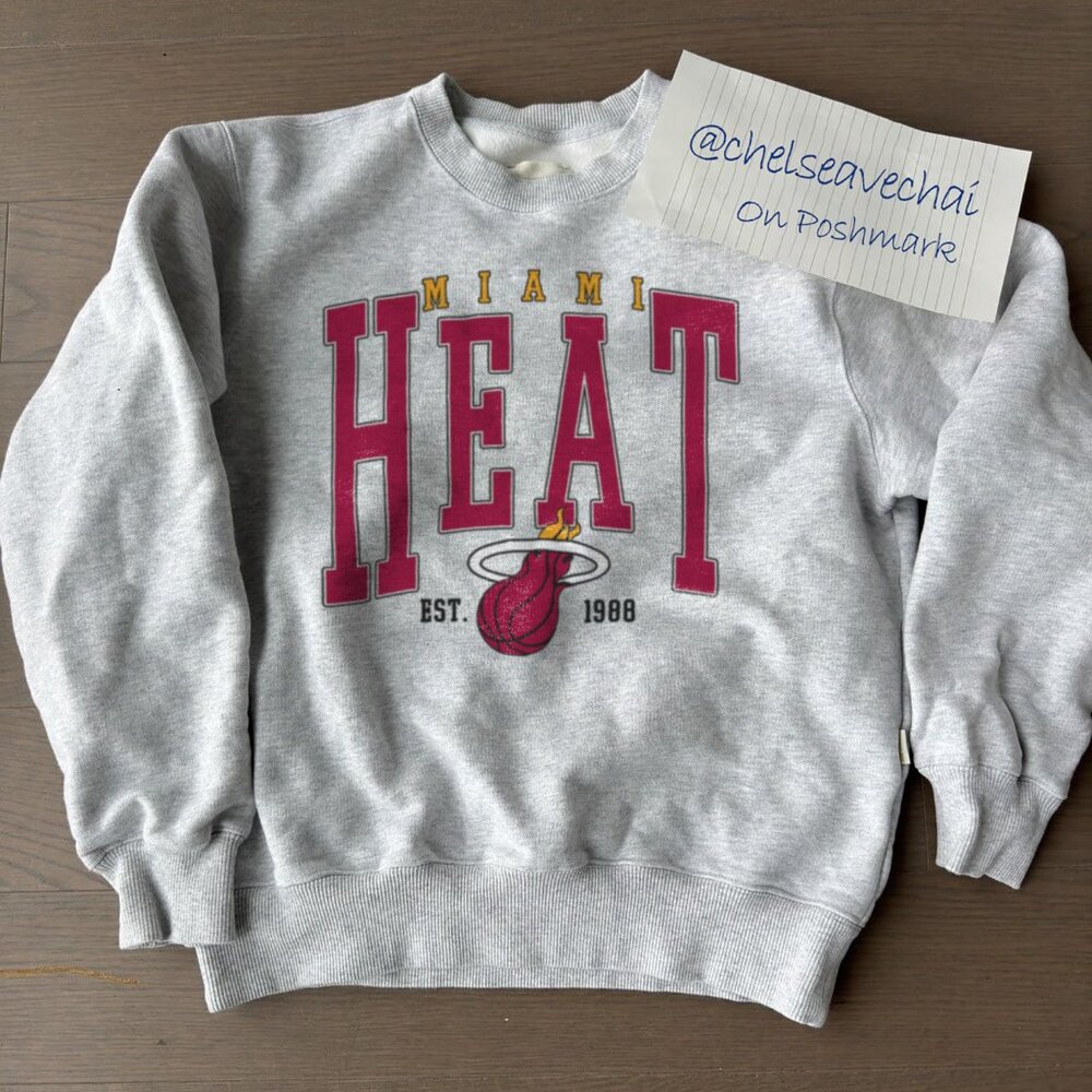 Vintage Miami Heat Basketball Sweatshirt, Retro Style NBA Miami Heat Shirt Tee